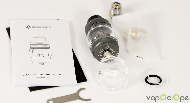 Le contenu du kit Z Sub-Ohm SE de chez Geek Vape